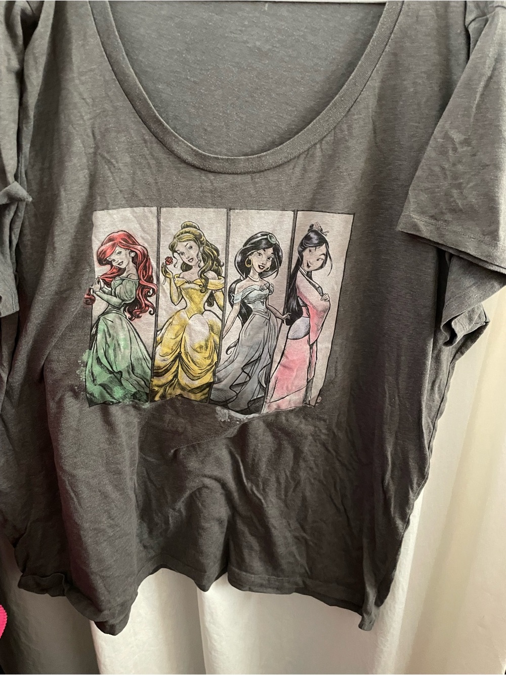 Disney Gray Graphic T-Shirt with Subtle Logo